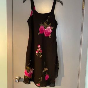 Scarlett Black floral strappy dress Sz 7-8